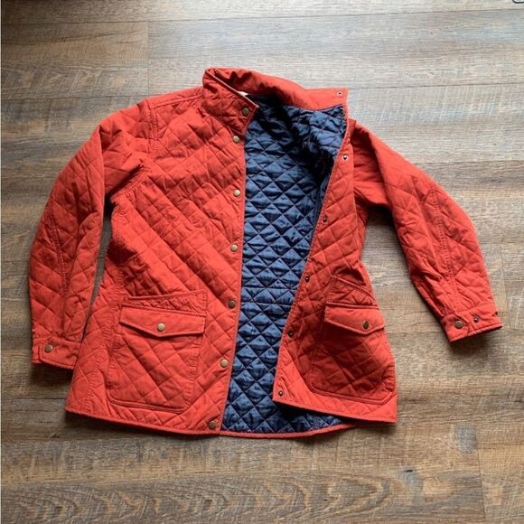 Duluth Trading Burnt Orange Cortland Quilted Jacket Size Small Fisherman Core - Picture 5 of 11